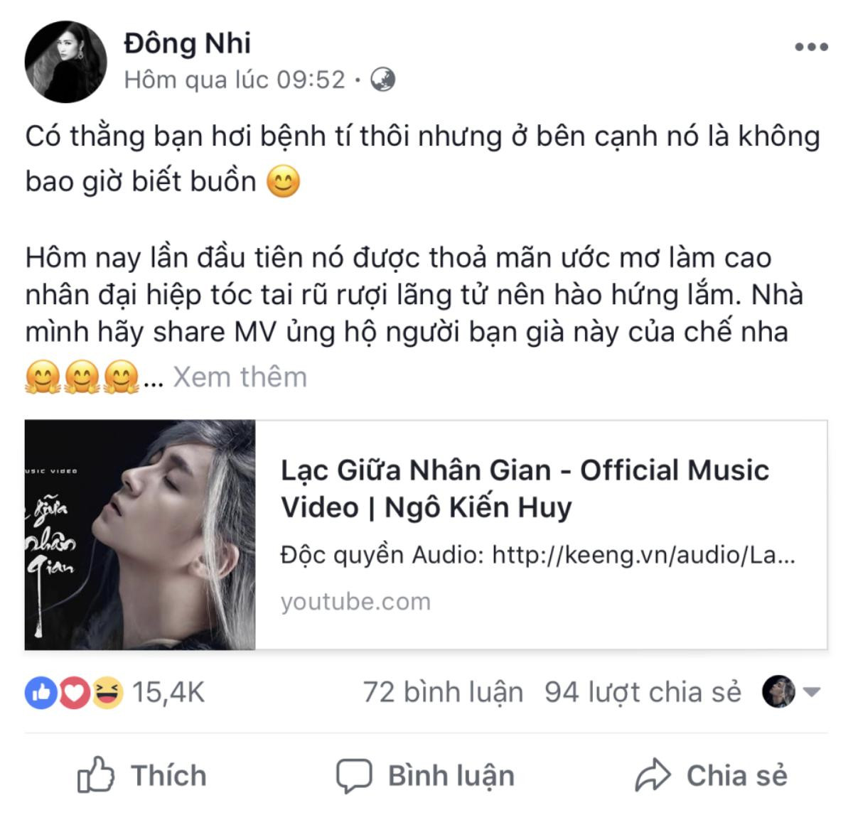 Noo - Đông Nhi cùng loạt sao ủng hộ, MV Ngô Kiến Huy nhanh chóng đạt triệu view Ảnh 5