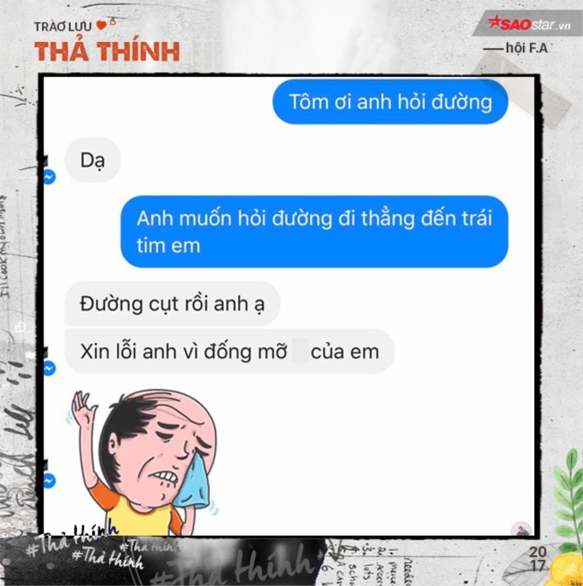 Loạt trào lưu thả thính 'chất hơn nước cất' của hội F.A trong năm 2017 Ảnh 4