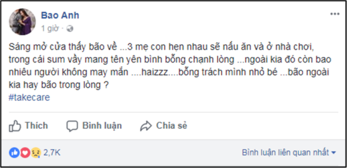 Sao Việt liên tục cập nhật tình hình 'siêu bão' Tembin, cầu bình an cho miền Nam Ảnh 7