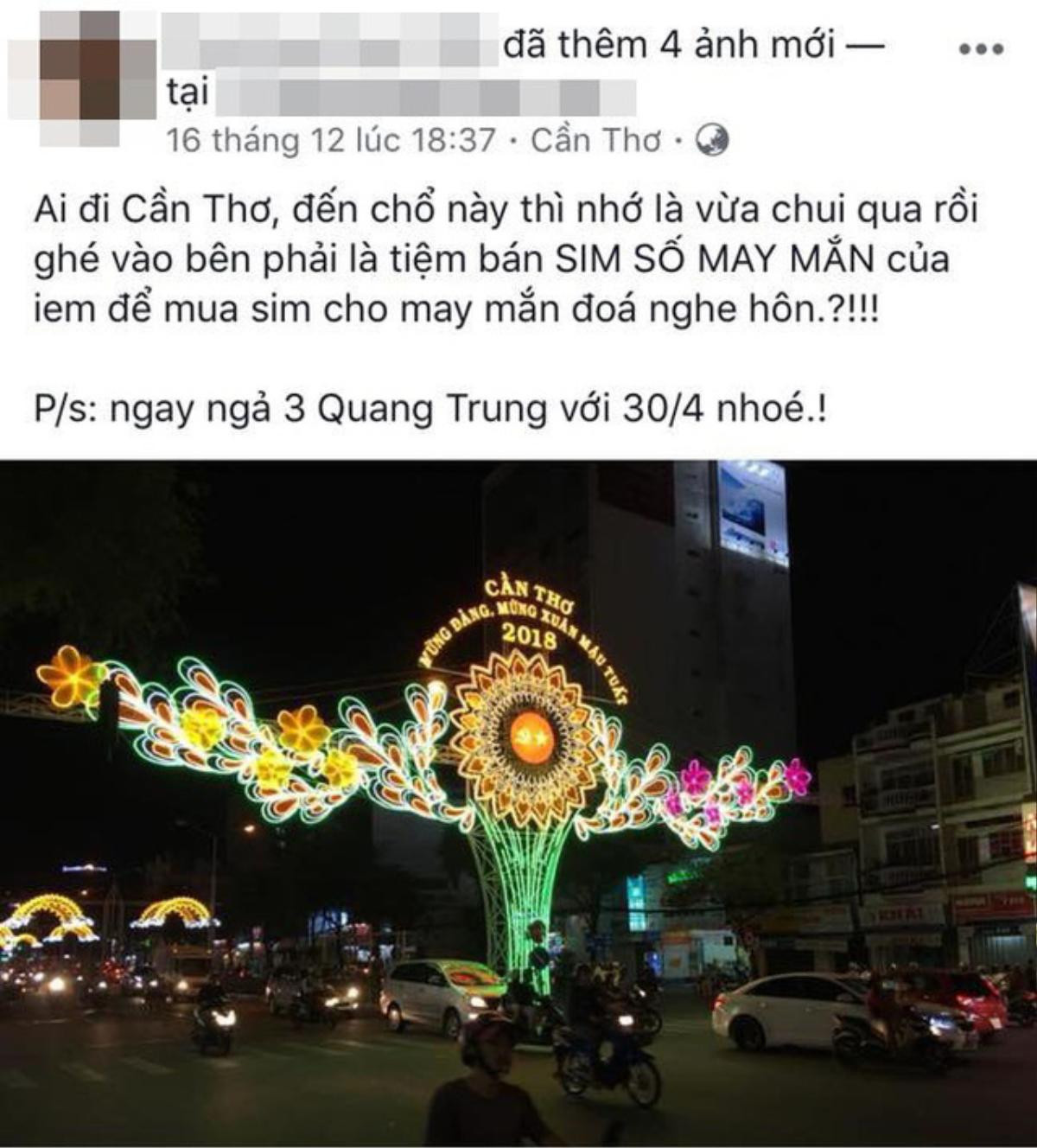 Thanh niên bị mời làm việc vì đăng cổng chào đường đón xuân cùng quần lót lên facebook Ảnh 1