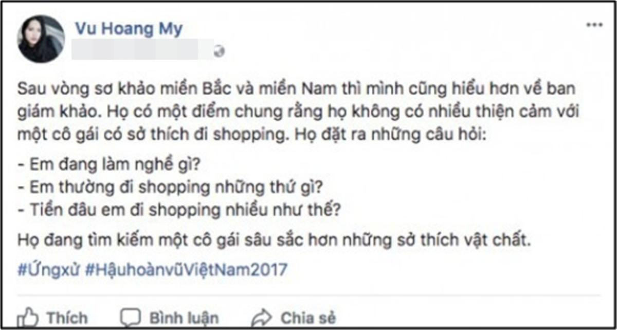 Cựu thí sinh HHHV Việt Nam tố bị Hoàng My đánh rớt vì… thích shopping? Ảnh 3