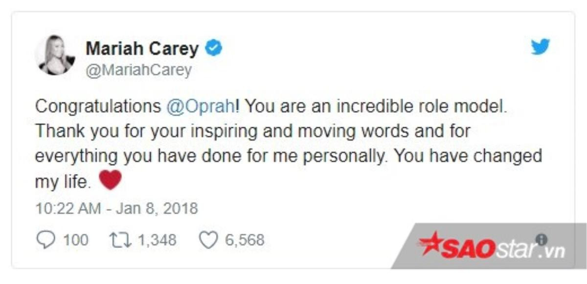 Mariah Carey và hàng loạt ngôi sao Hollywood được truyền cảm hứng từ bài phát biểu #MeToo của Oprah Winfrey Ảnh 4