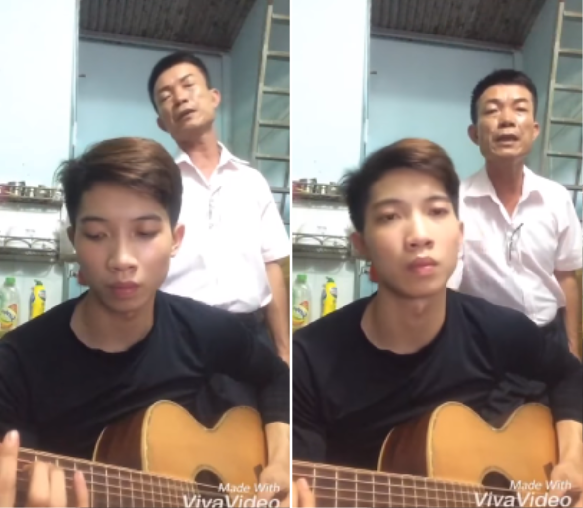 Bố và con trai 'song kiếm hợp bích' hát mashup Xin - Buồn của anh - Người lạ ơi Ảnh 1