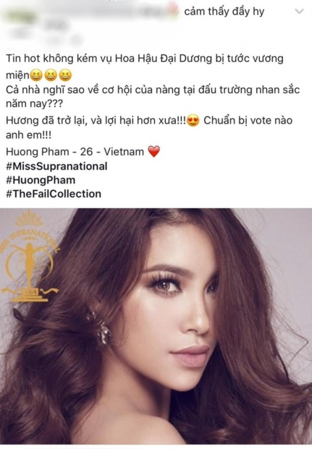 Thực hư chuyện Phạm Hương thay thế Lê Âu Ngân Anh đi thi Hoa hậu Siêu quốc gia 2018? Ảnh 2