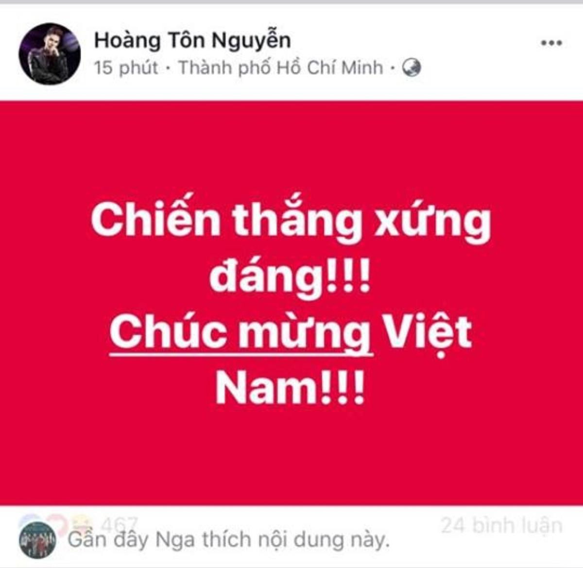 Sao Việt đồng loạt 'ăn mừng' U23 Việt Nam lần đầu vào bán kết giải châu Á trên Facebook Ảnh 13