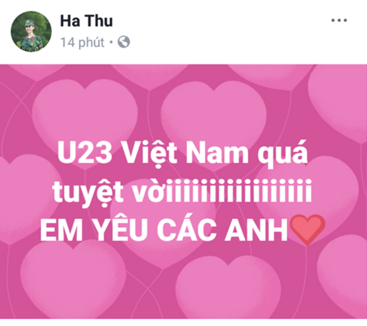 Sao Việt đồng loạt 'ăn mừng' U23 Việt Nam lần đầu vào bán kết giải châu Á trên Facebook Ảnh 24