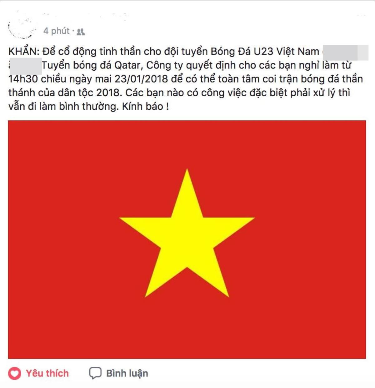 Đội tuyển U23 Việt Nam vào bán kết, dân tình thi nhau viết đơn xin nghỉ học, nghỉ làm để tập trung cổ vũ Ảnh 12