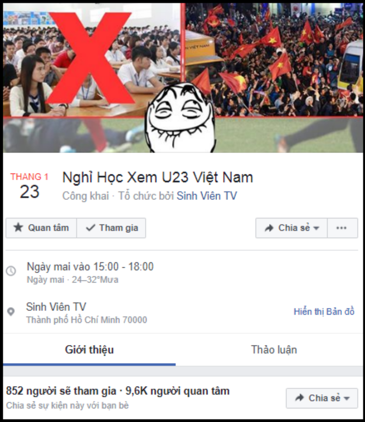 Lập sự kiện 'rủ rê xem U23 Việt Nam đá bán kết' đang là 'trend' của ngày hôm nay! Ảnh 6