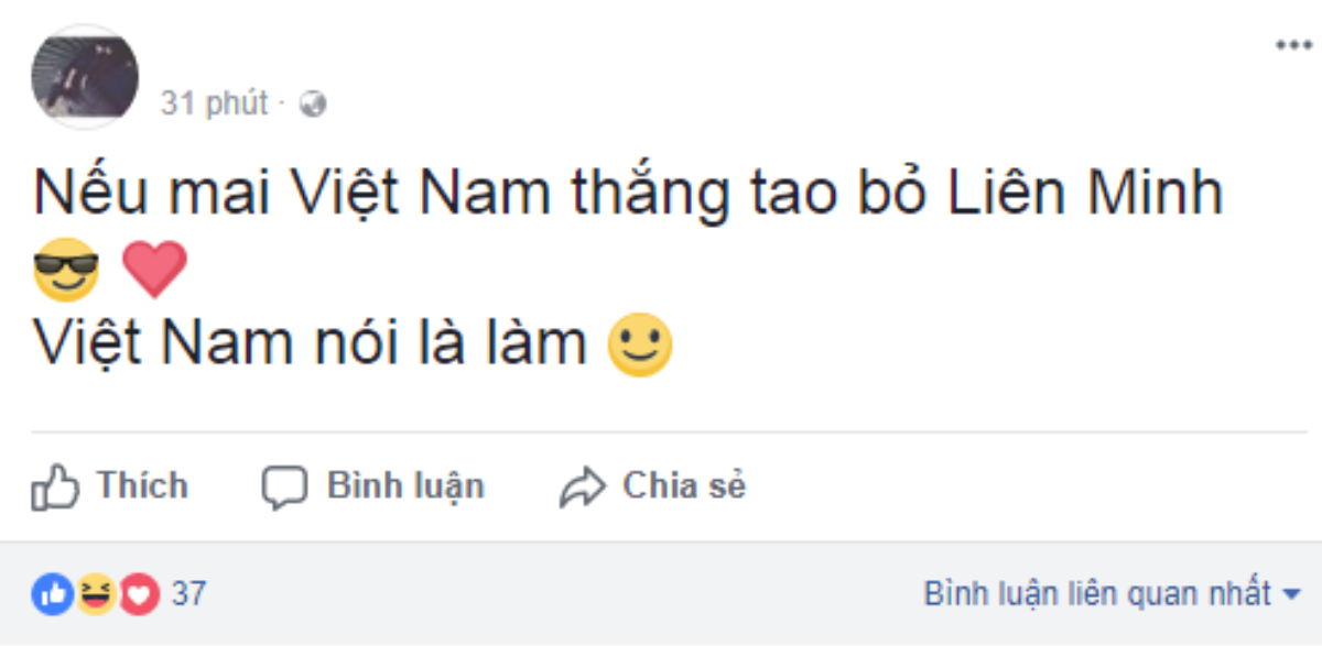 Trước thềm trận bán kết, dân mạng lại rần rần chia sẻ status thề 'độc': Nếu Việt Nam thắng, tôi sẽ… Ảnh 13