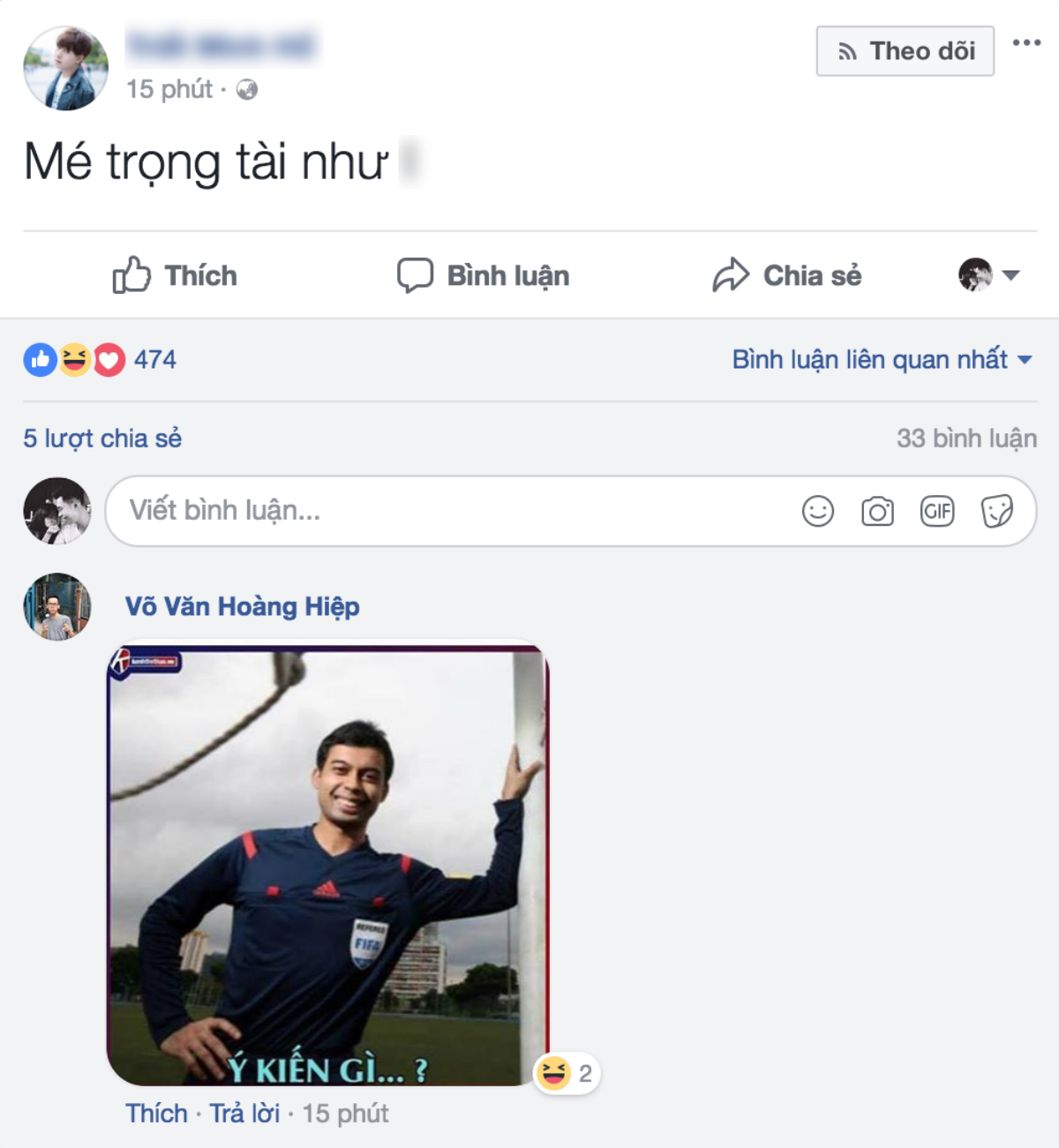 Trọng tài bắt penalty trận U23 Việt Nam - U23 Qatar đang bị dân mạng 'réo gọi' đã khoá Facebook! Ảnh 7