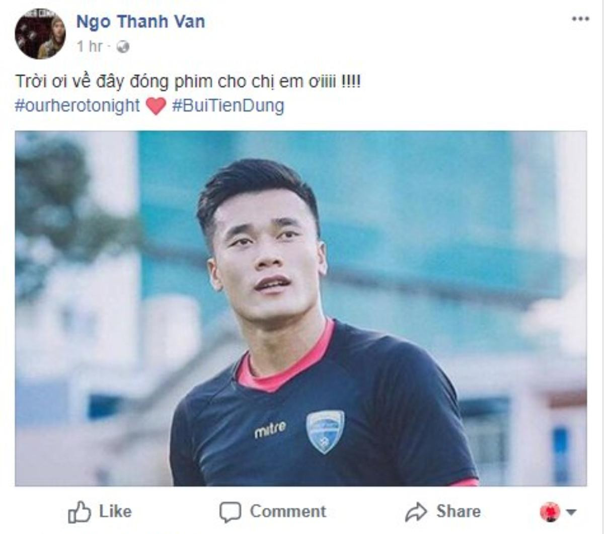 Phát cuồng với U23, Ngô Thanh Vân gọi thủ môn Bùi Tiến Dũng là 'người hùng', ngỏ ý mời đóng phim Ảnh 7