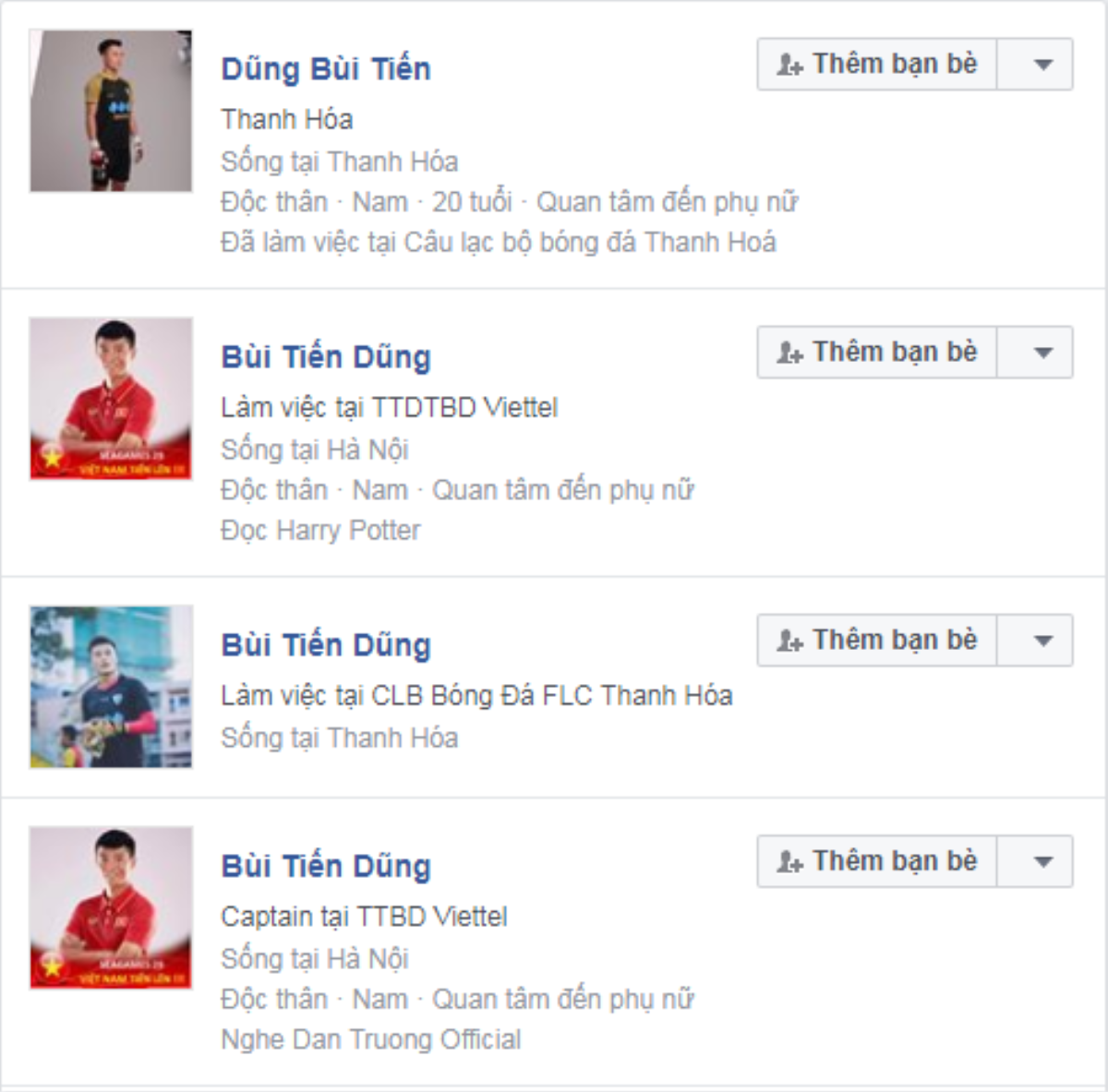 Sau khi hóa người hùng trên chấm luân lưu, hàng loạt facebook giả mạo thủ môn Bùi Tiến Dũng ra đời Ảnh 3