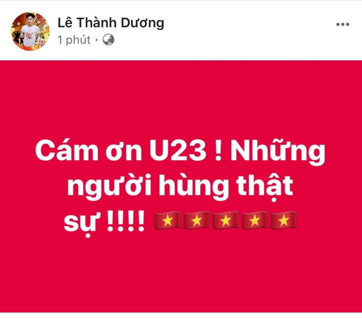 Loạt sao Việt tự hào, an ủi U23 Việt Nam: 'Các em đã quá tuyệt vời' Ảnh 9