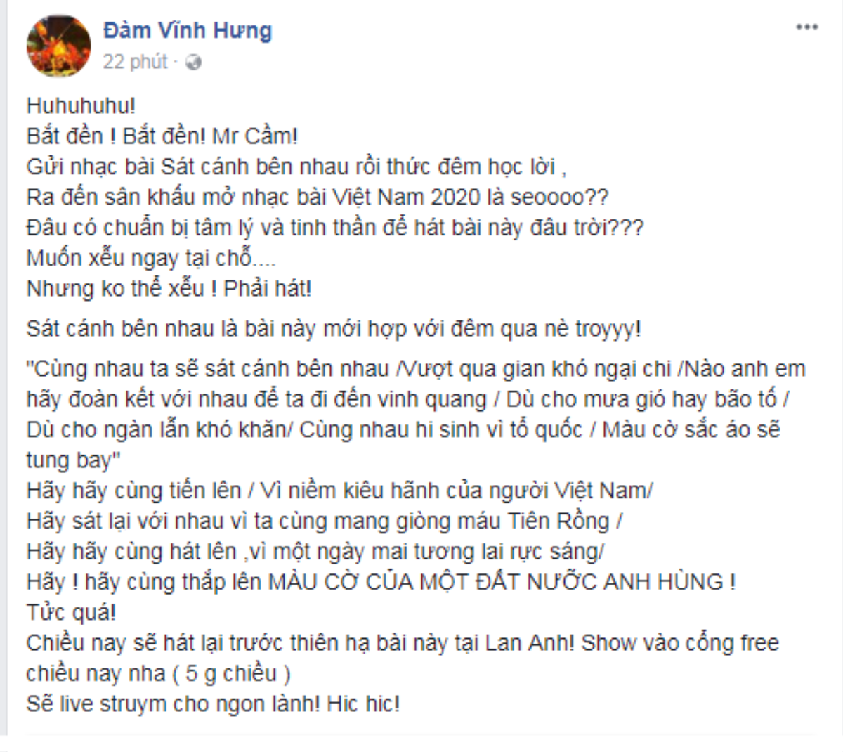 Mr. Đàm bất ngờ 'bắt đền' BTC đêm vinh danh U23 Việt Nam vì mở sai nhạc Ảnh 1