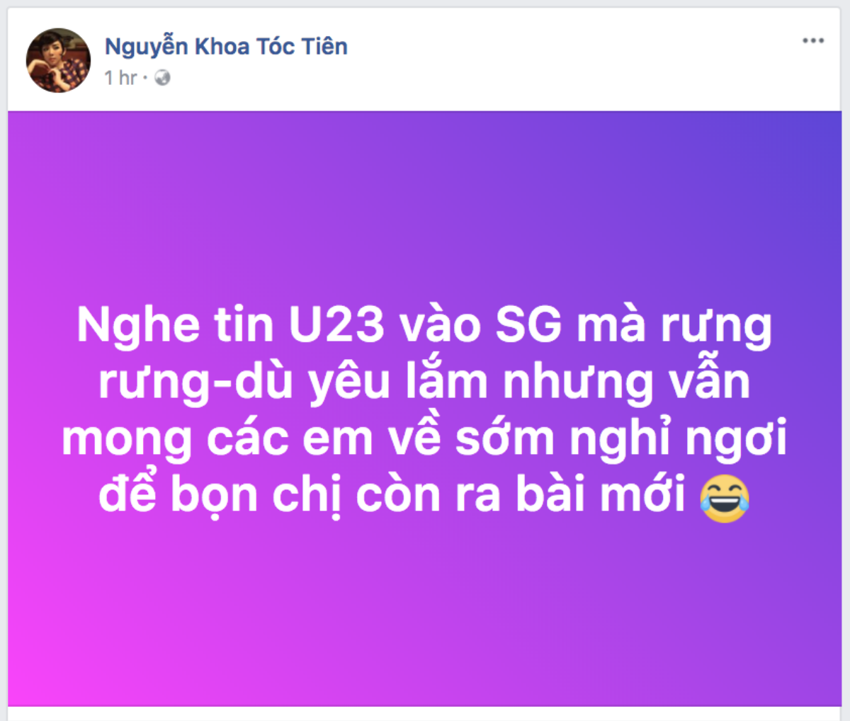 Tóc Tiên: 'Dù yêu nhưng mong các em U23 sớm nghỉ ngơi để chị ra bài mới' Ảnh 2