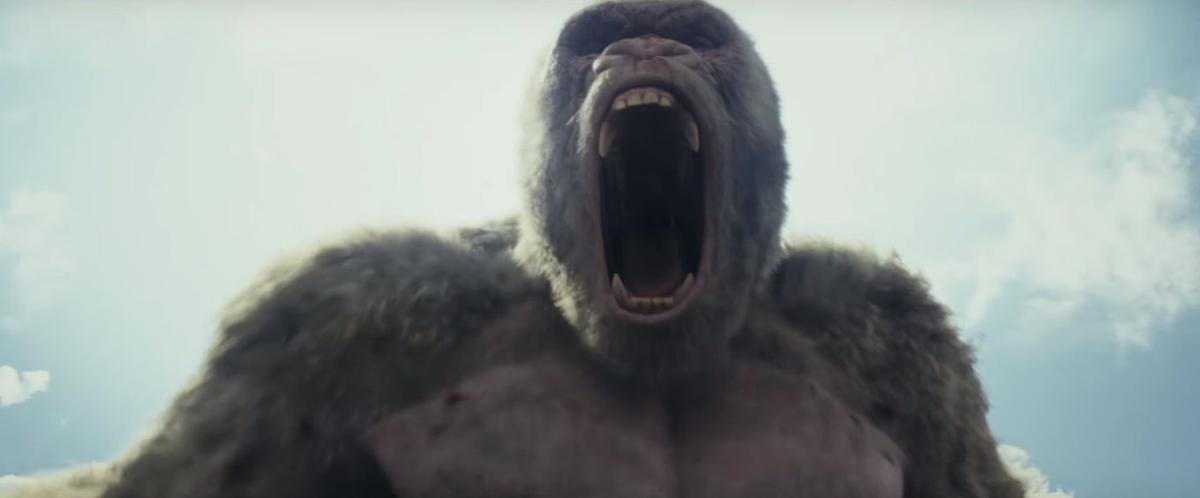 'Siêu thú cuồng nộ': The Rock '1 đấu 3' với Gorilla, sói bay và cá sấu khổng lồ Ảnh 1