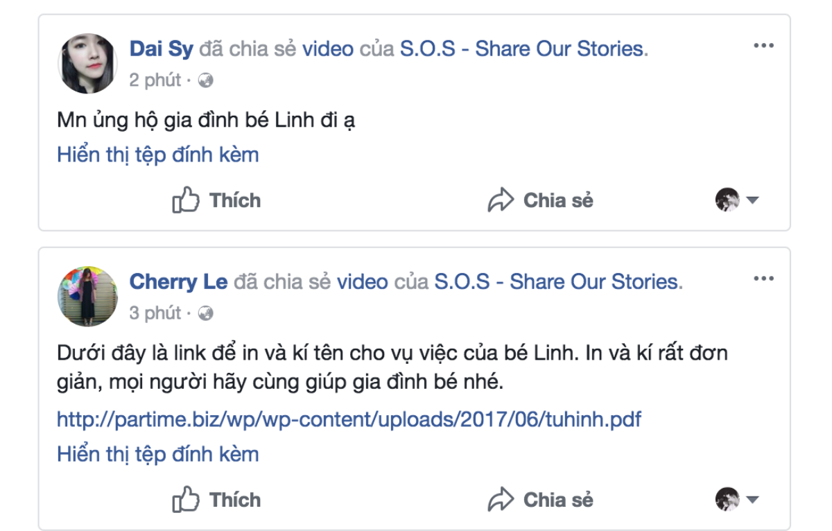 Cư dân mạng chia sẻ, kêu gọi nhau ký tên giúp đỡ gia đình bé Nhật Linh đòi lại công lý Ảnh 5