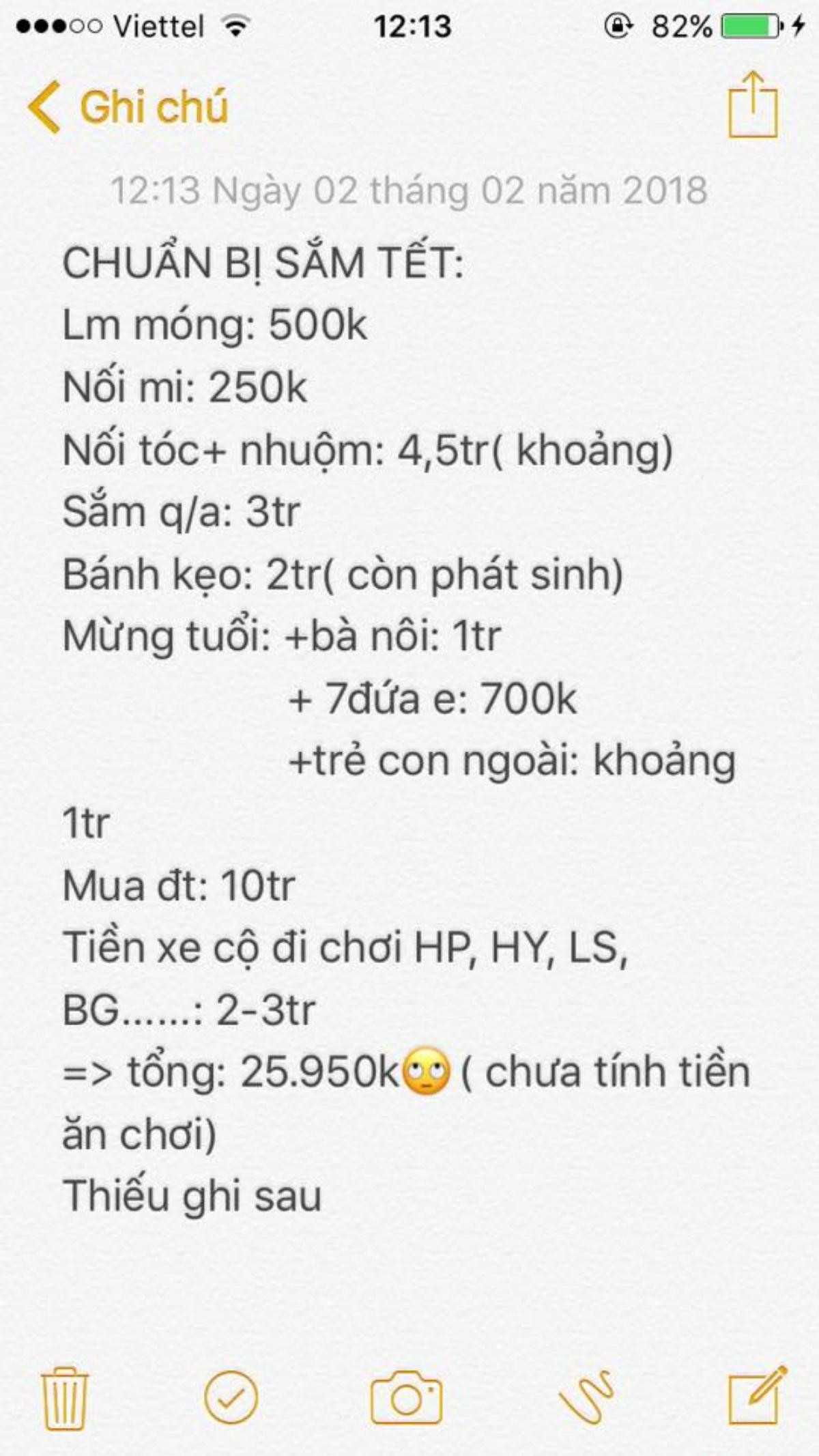 Cô gái bị cư dân mạng 'ném đá' khi công khai khoản chi cho Tết gần 26 triệu đồng Ảnh 2