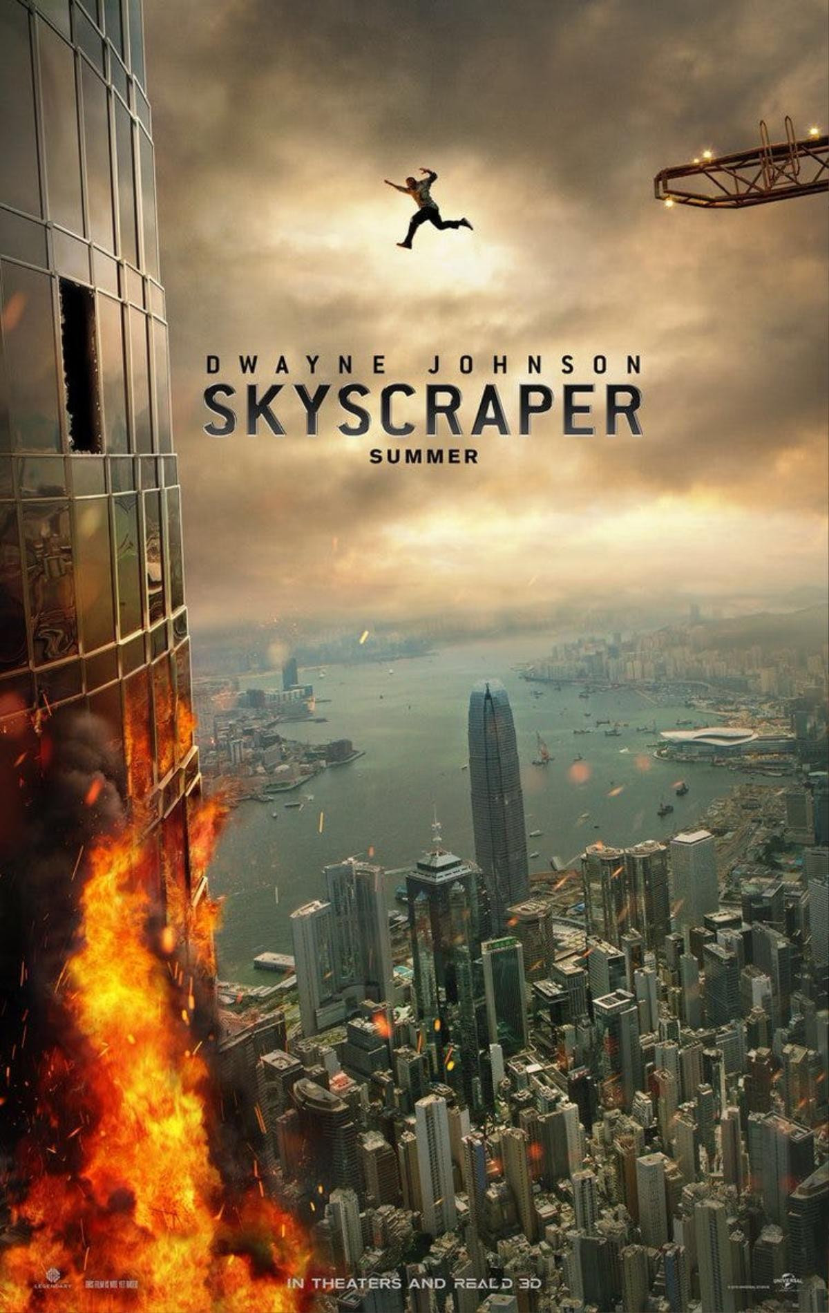 Cư dân mạng 'chế giễu' sự vô lý trong cú nhảy của The Rock trên poster phim 'Skyscraper' Ảnh 1