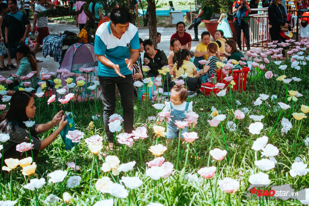 Hàng nghìn lượt khách kéo nhau chụp hình, giẫm nát vườn hoa hồng hoa tulip trong ngày đầu xuân Ảnh 7