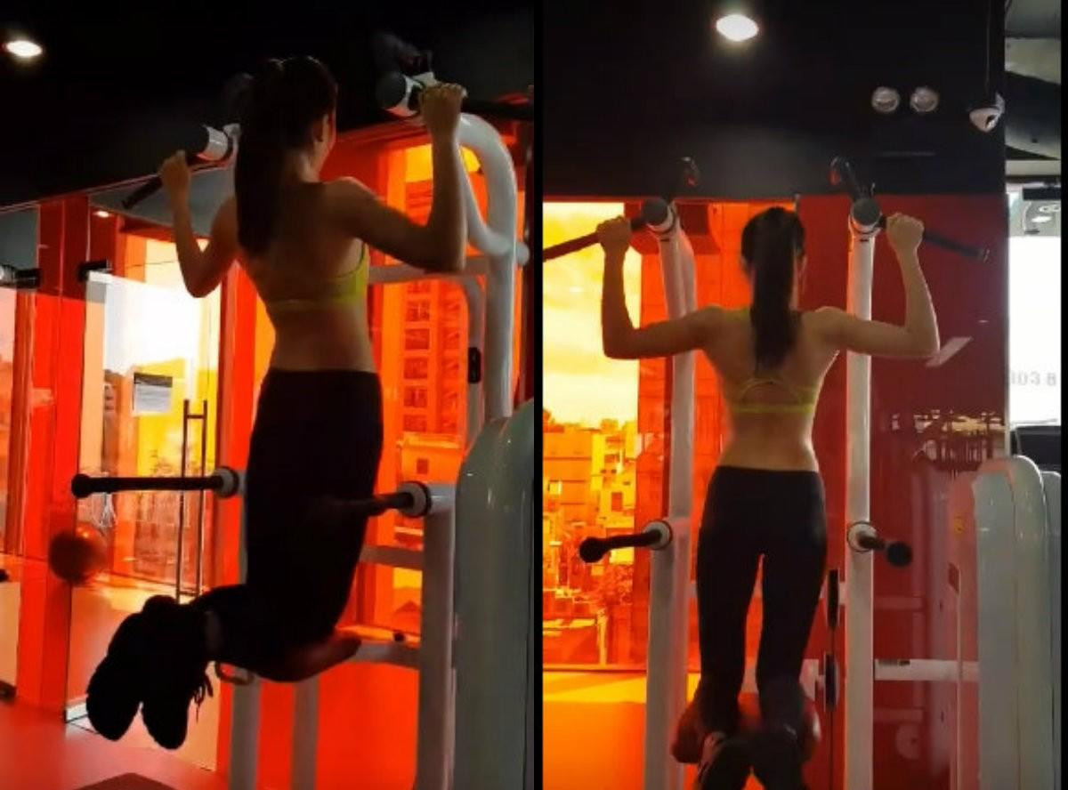 Mâu Thủy xông đất phòng gym khoe vòng eo thon gọn sau Tết, quyết lấy thân hình chữ S Ảnh 3