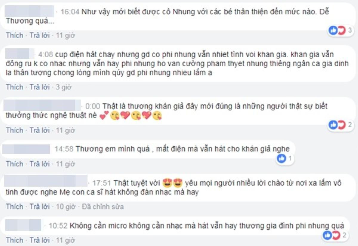 Mặc sự cố mất điện, mẹ con Phi Nhung vui vẻ 'hát chay' vì người hâm mộ Ảnh 2