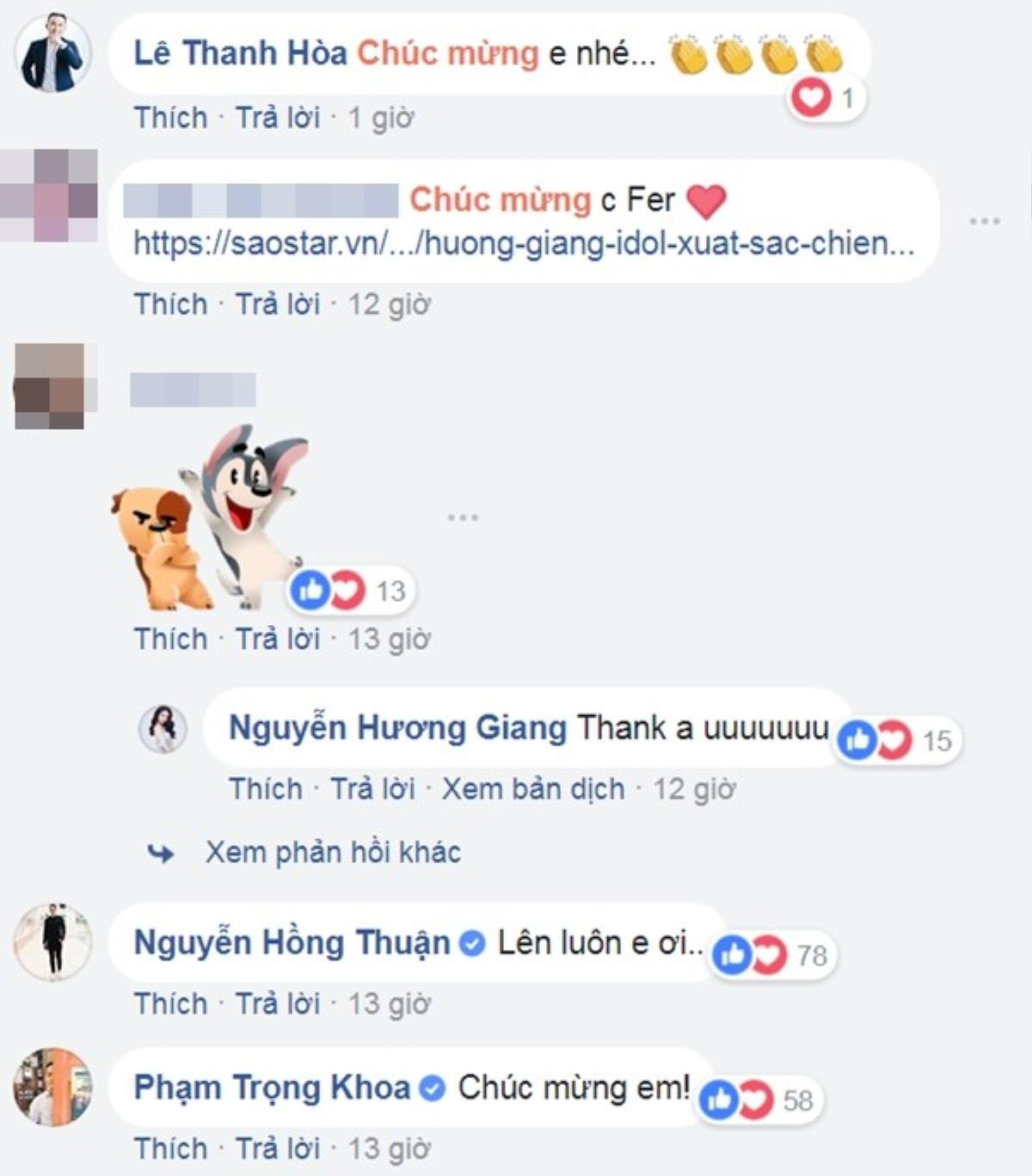 Hàng loạt sao Việt 'phát cuồng', chúc mừng Hương Giang Idol 'càn quét' thành công đêm thi bán kết Ảnh 4