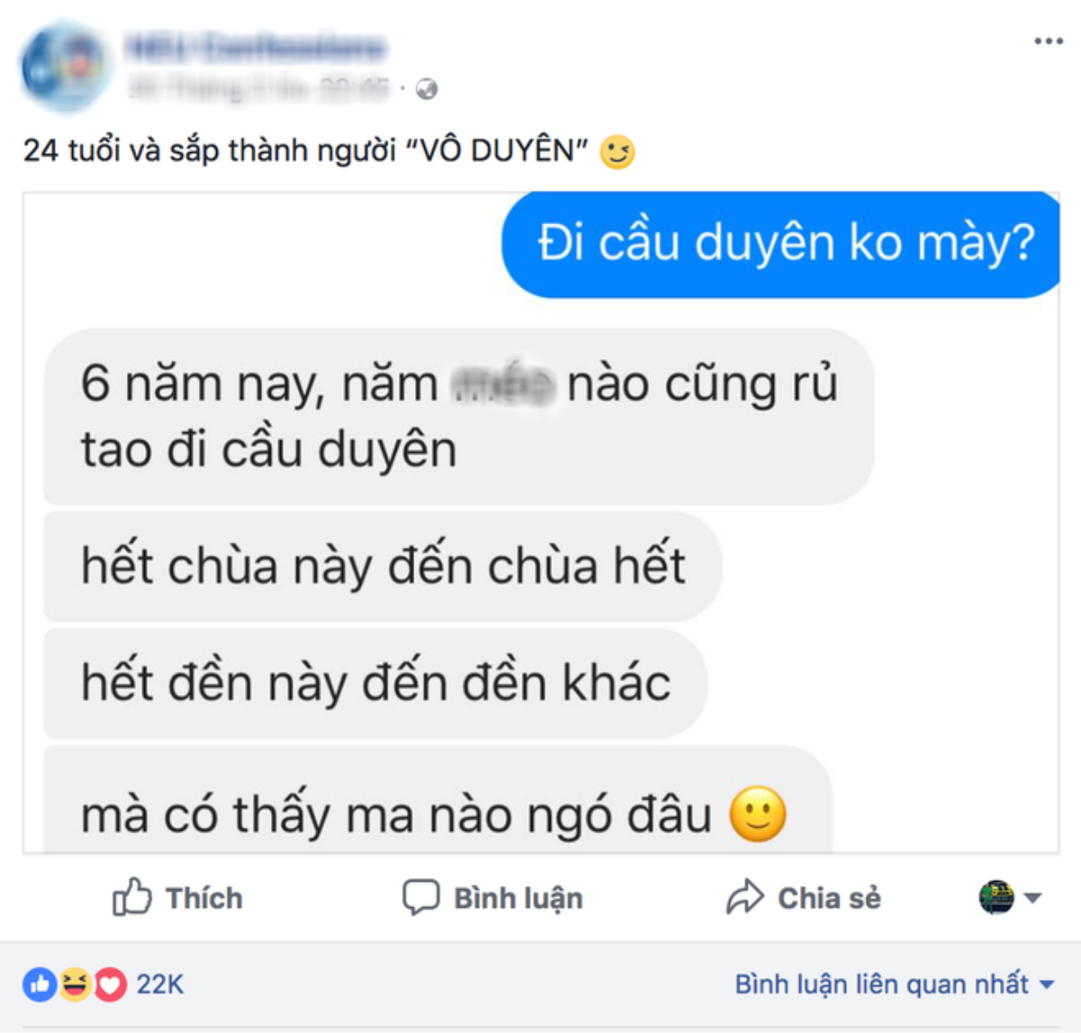 Dân mạng rần rần chia sẻ chuyện tình duyên trắc trở, 10 năm cầu duyên vẫn cứ ế chỏng chơ Ảnh 1