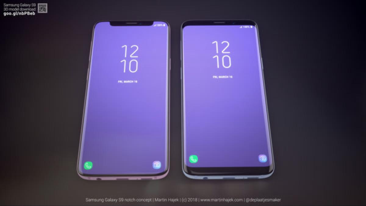 Cận cảnh Samsung Galaxy S9 tuyệt đẹp với 'tai thỏ' giống iPhone X Ảnh 1