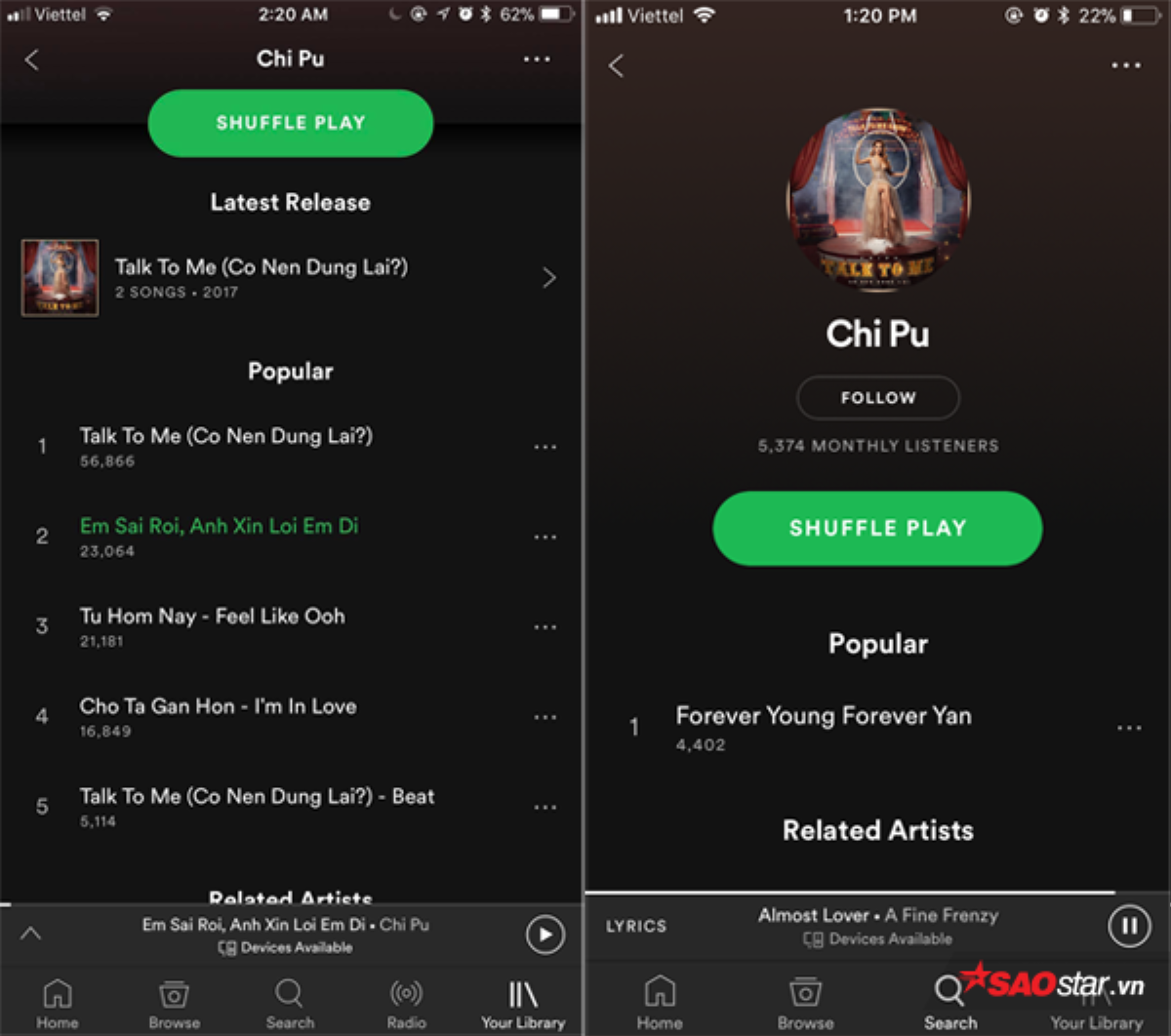 Bất ngờ: Tìm Chi Pu trên Spotify Việt Nam chỉ thấy đúng 1 bài, tìm ở nước ngoài lại có đầy đủ Ảnh 1