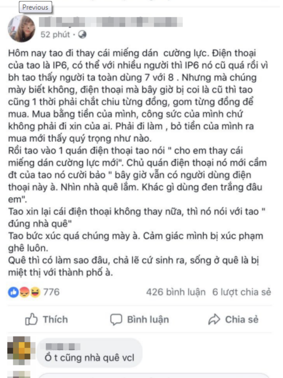 Cô gái đăng đàn kể chuyện bị chủ quán miệt thị vì 2018 mà vẫn dùng iPhone 6 khiến cộng đồng mạng tranh cãi dữ dội Ảnh 1