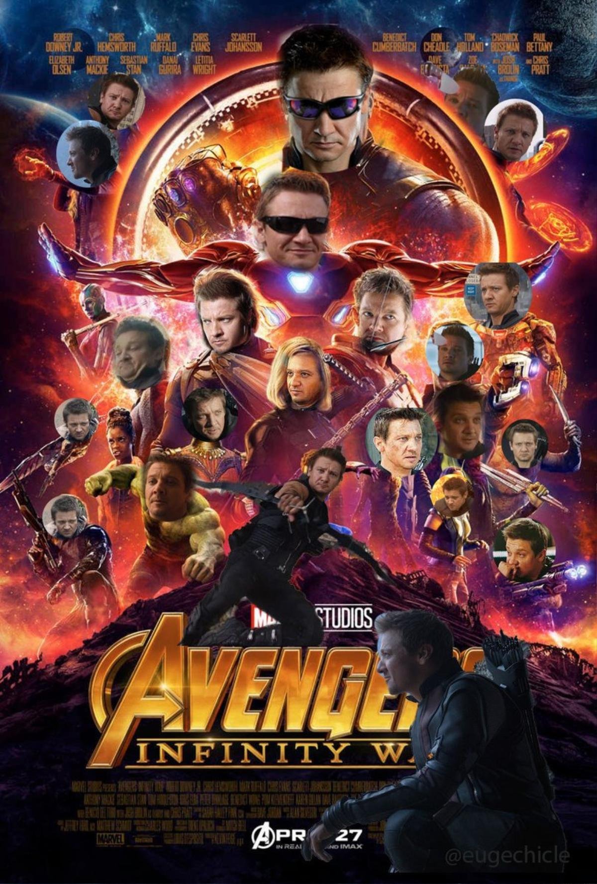 Poster chính thức 'Avengers: Infinity War' không có Hawkeye thì sao? Đã có fan lo Ảnh 2