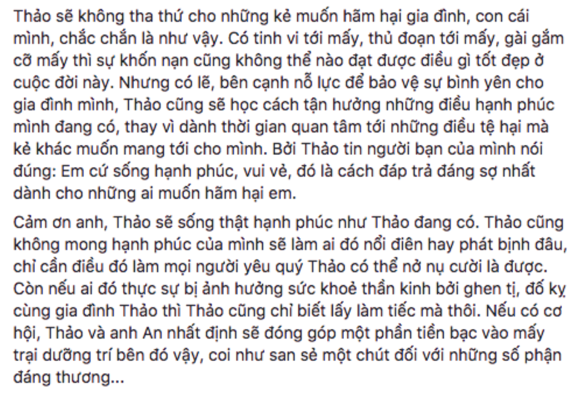 Công an kết luận không có vụ giang hồ bắt cóc con gái, Phan Như Thảo ẩn ý: 'Tôi không tha thứ cho ai làm hại gia đình' Ảnh 5