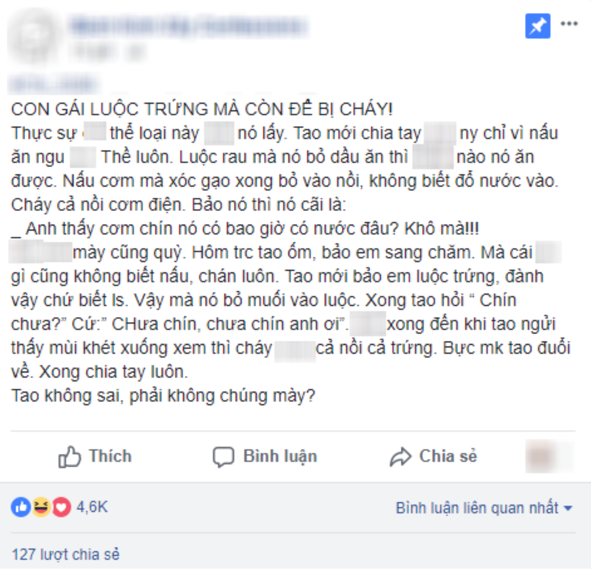 Chia tay người yêu vì ăn cơm khô nên không… đổ nước nấu, luộc rau cho dầu Ảnh 1