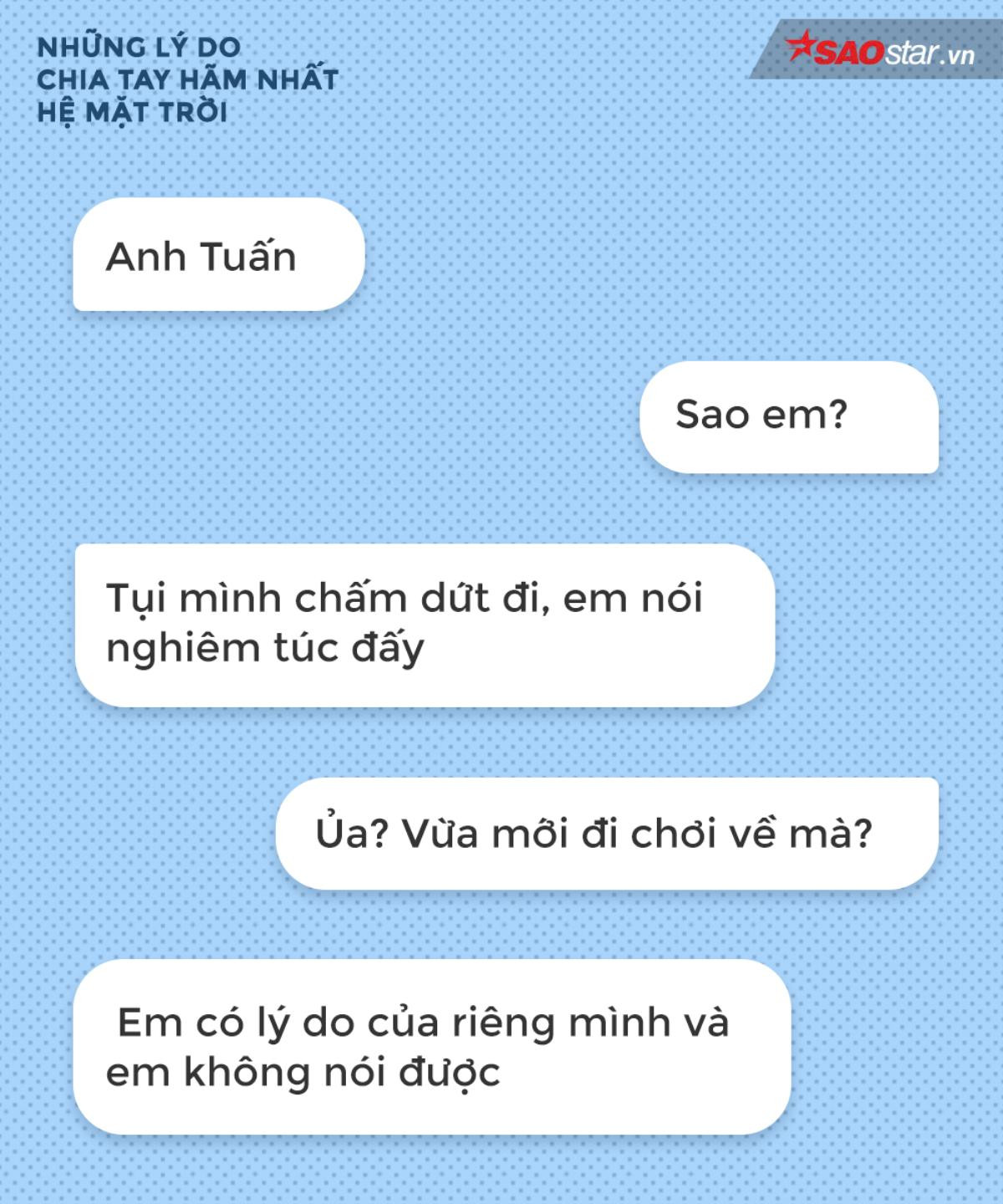 Những lý do chia tay 'bá đạo nhất hệ mặt trời' mà người ta có thể nghĩ ra được Ảnh 5