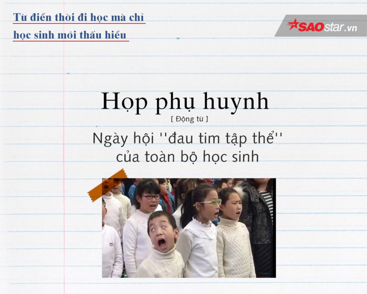 Từ điển thời đi học mà chỉ học sinh mới hiểu và thấm Ảnh 15