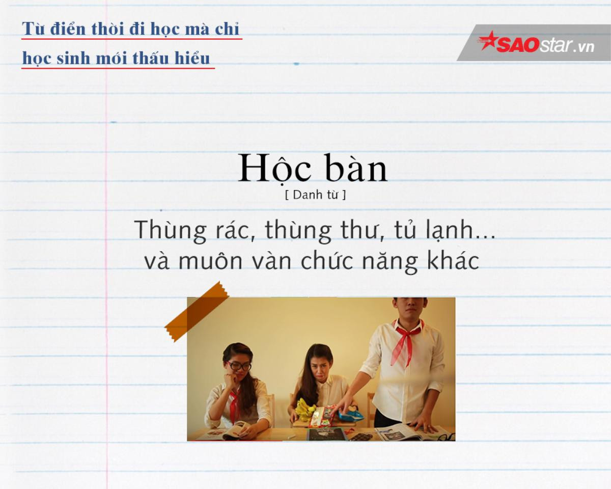 Từ điển thời đi học mà chỉ học sinh mới hiểu và thấm Ảnh 6