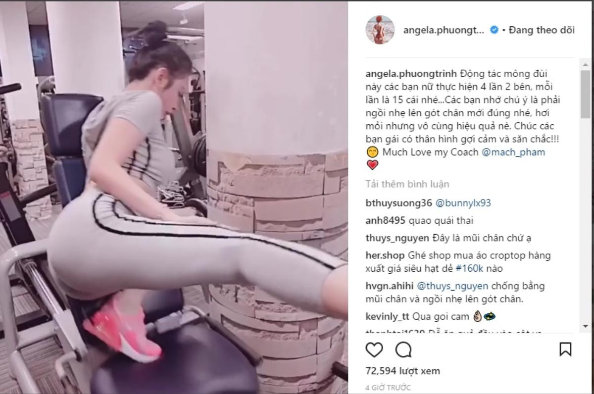 Sau bao lần vào phòng gym chỉ để khoe mông, cuối cùng Angela Phương Trinh cũng chịu tập luyện một cách đúng nghĩa! Ảnh 1