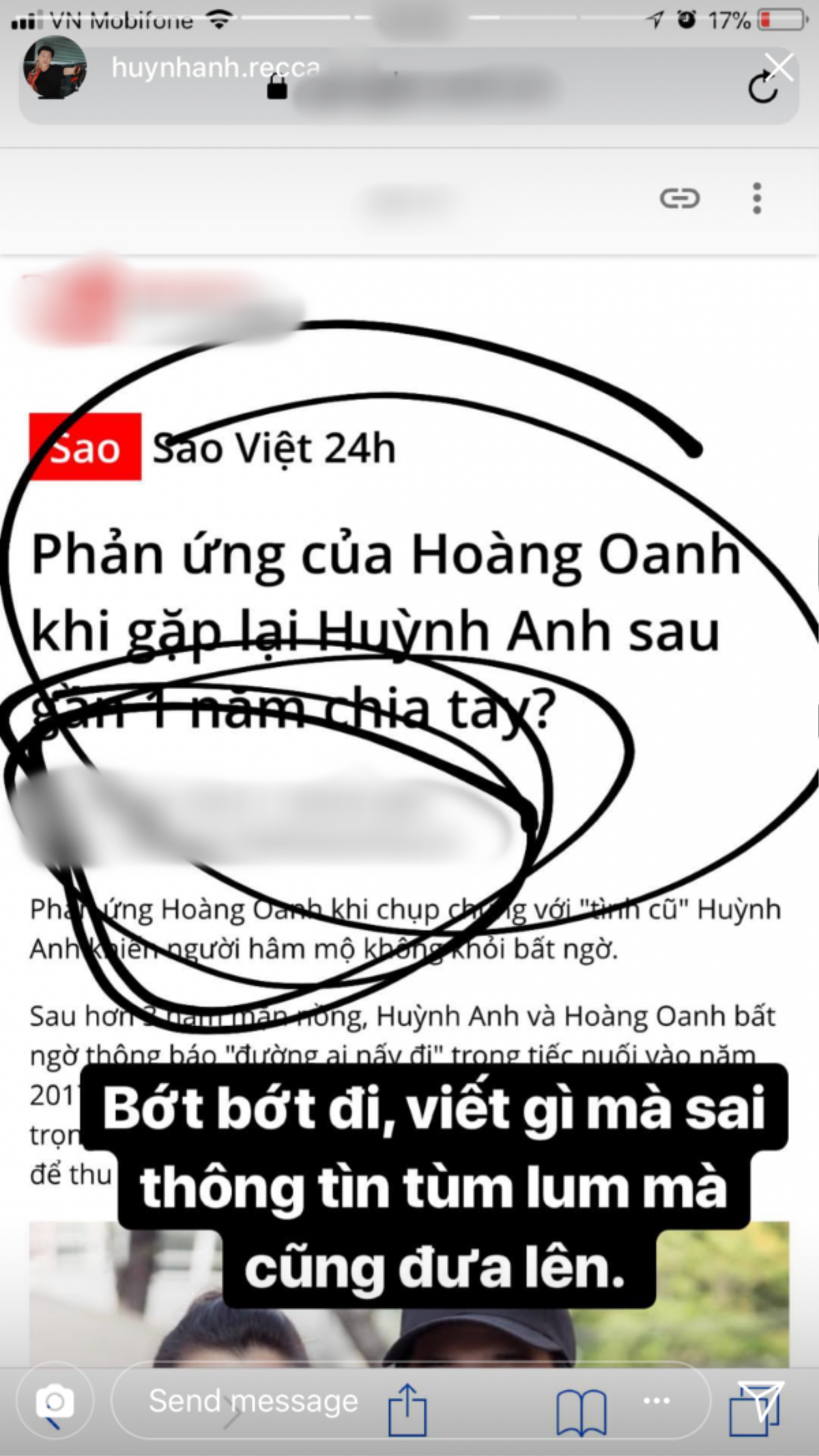 Hoàng Oanh lên tiếng bênh vực Huỳnh Anh khi bạn trai cũ bị 'gắn mác' là kẻ phụ tình Ảnh 4