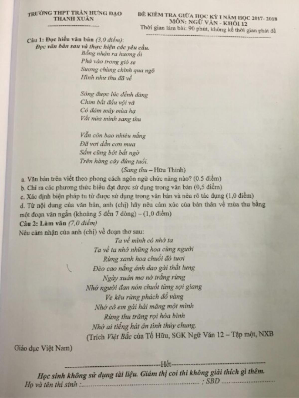 Hà Nội: Nghi án liên tục lộ đề thi, trường THPT Trần Hưng Đạo mời an ninh vào cuộc Ảnh 3