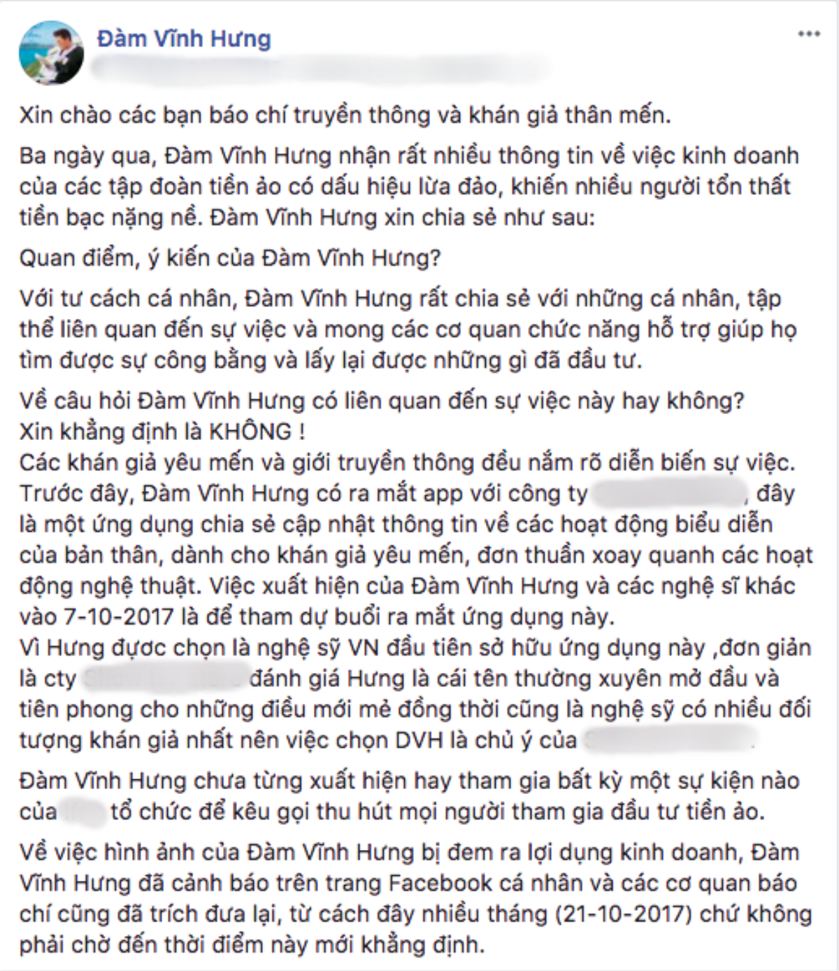 Đàm Vĩnh Hưng bức xúc khi có kẻ mượn danh trục lợi, rủ rê mọi người chơi tiền ảo Ảnh 2