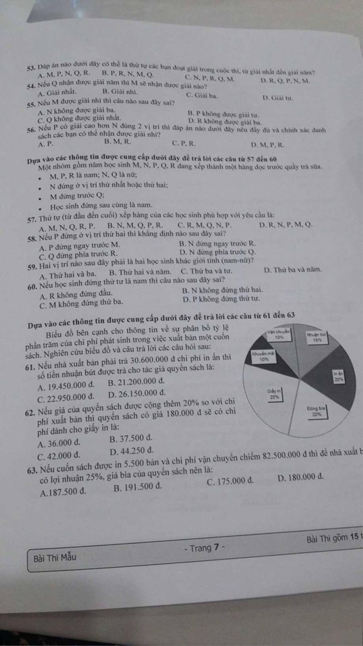 ĐH Quốc gia TP HCM công bố mẫu đề thi năng lực và phương án tuyển sinh năm học mới Ảnh 6