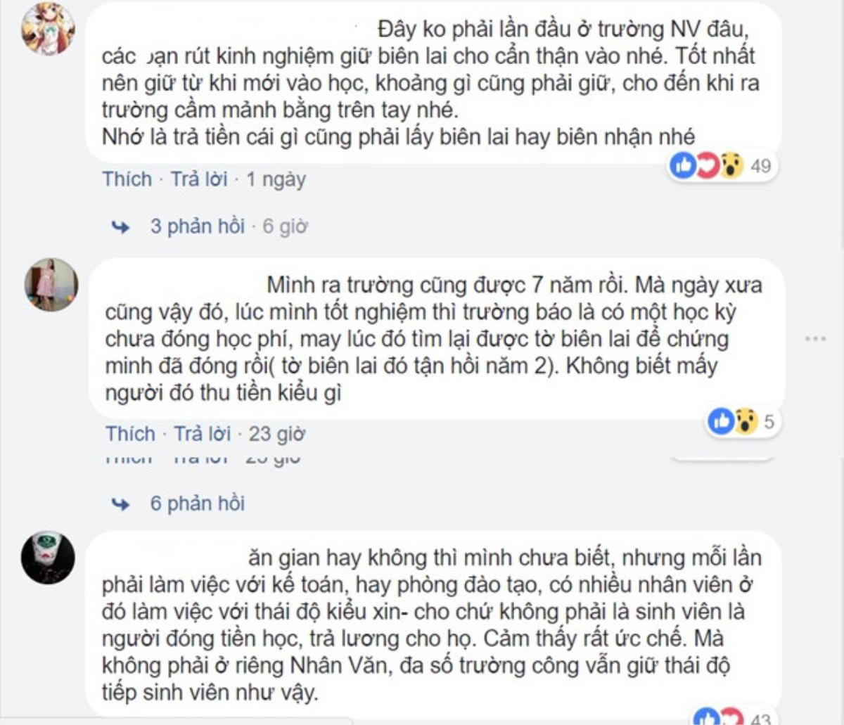 Sinh viên phản ánh trường ĐH Khoa học Xã hội & Nhân văn TP HCM thu học phí mập mờ Ảnh 1