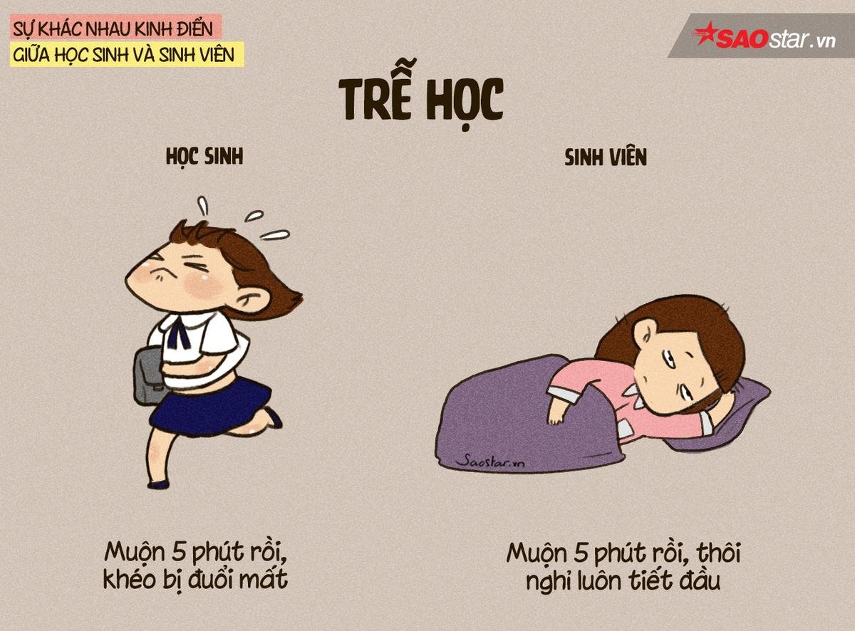 Bộ tranh chứng minh những điểm khác biệt kinh điển giữa thời học sinh và sinh viên Ảnh 10