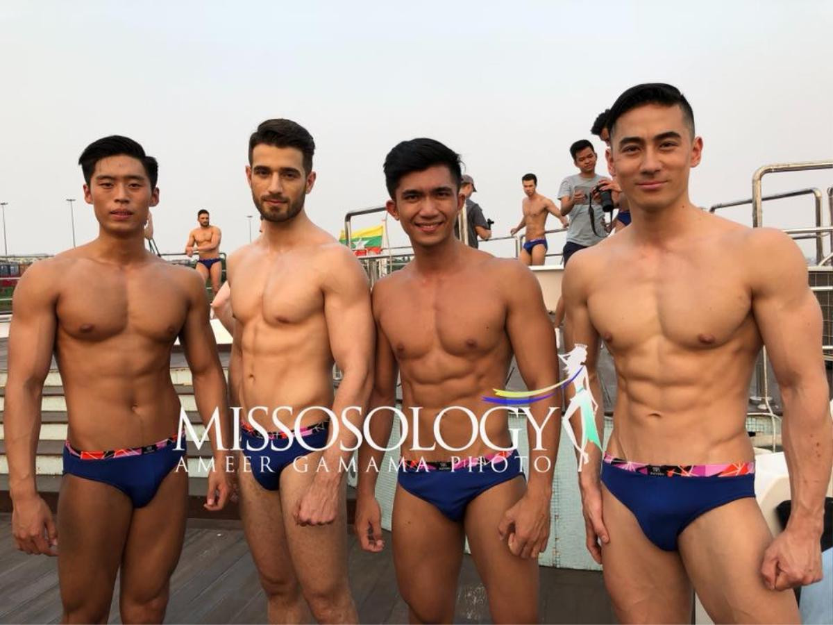 Minh Trung diện đồ tắm khoe body 6 múi 'lấn át' dàn thí sinh Nam vương Quốc tế 2018 Ảnh 5