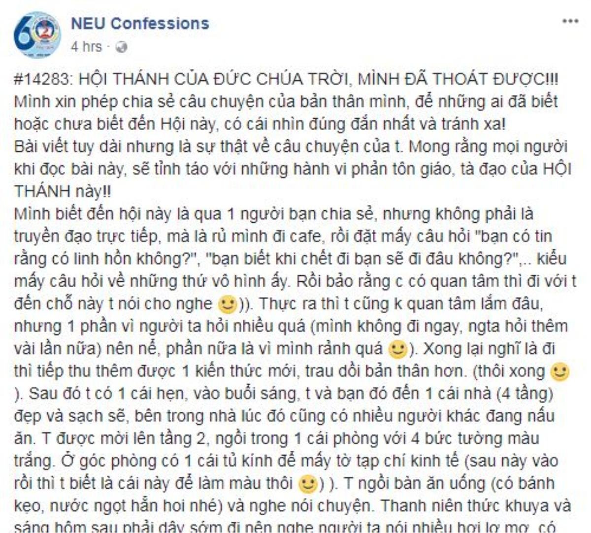 Thoát ra khỏi tà đạo 'Hội Thánh Đức Chúa Trời' nữ sinh bàng hoàng kể lại hành trình bị dụ dỗ cùng mánh khóe truyền đạo cực tinh vi Ảnh 1