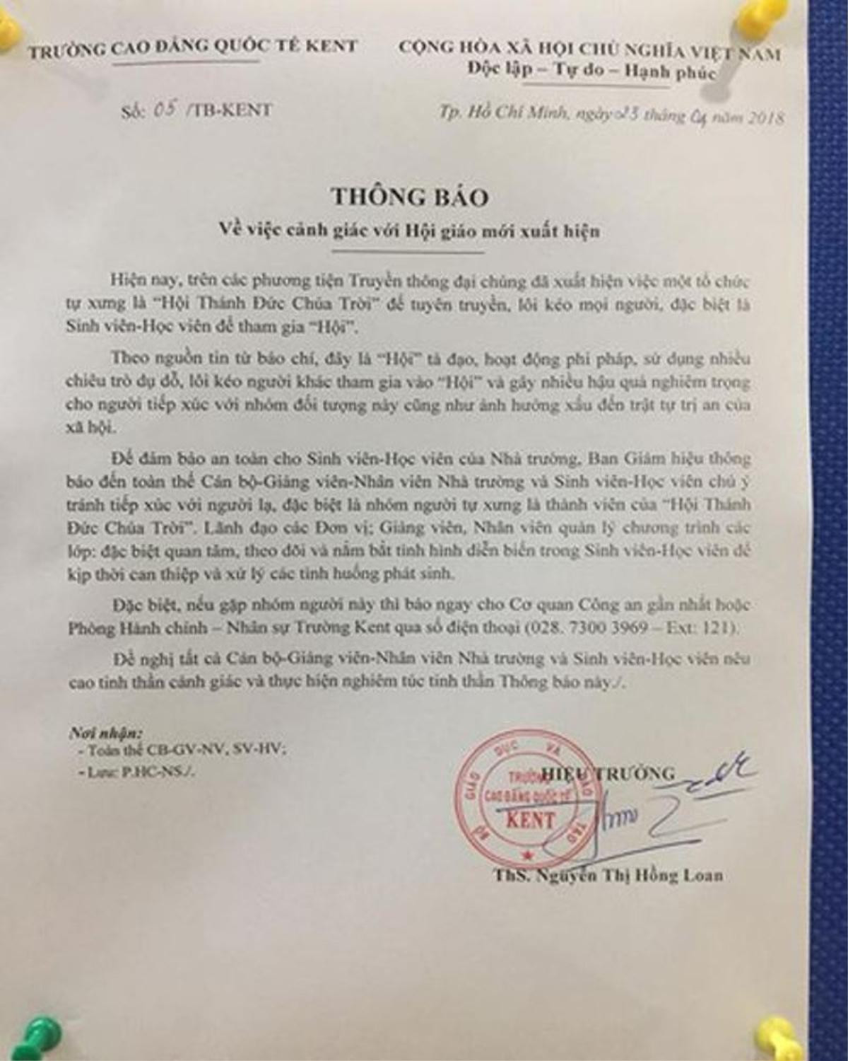 'Hội Thánh Đức Chúa Trời' hoành hành: Hàng loạt trường Đại học phát cảnh báo khẩn Ảnh 2