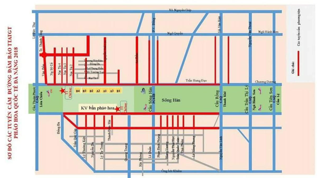 Đà Nẵng bắt đầu cấm đường chuẩn bị cho pháo hoa khai tiệc Ảnh 1