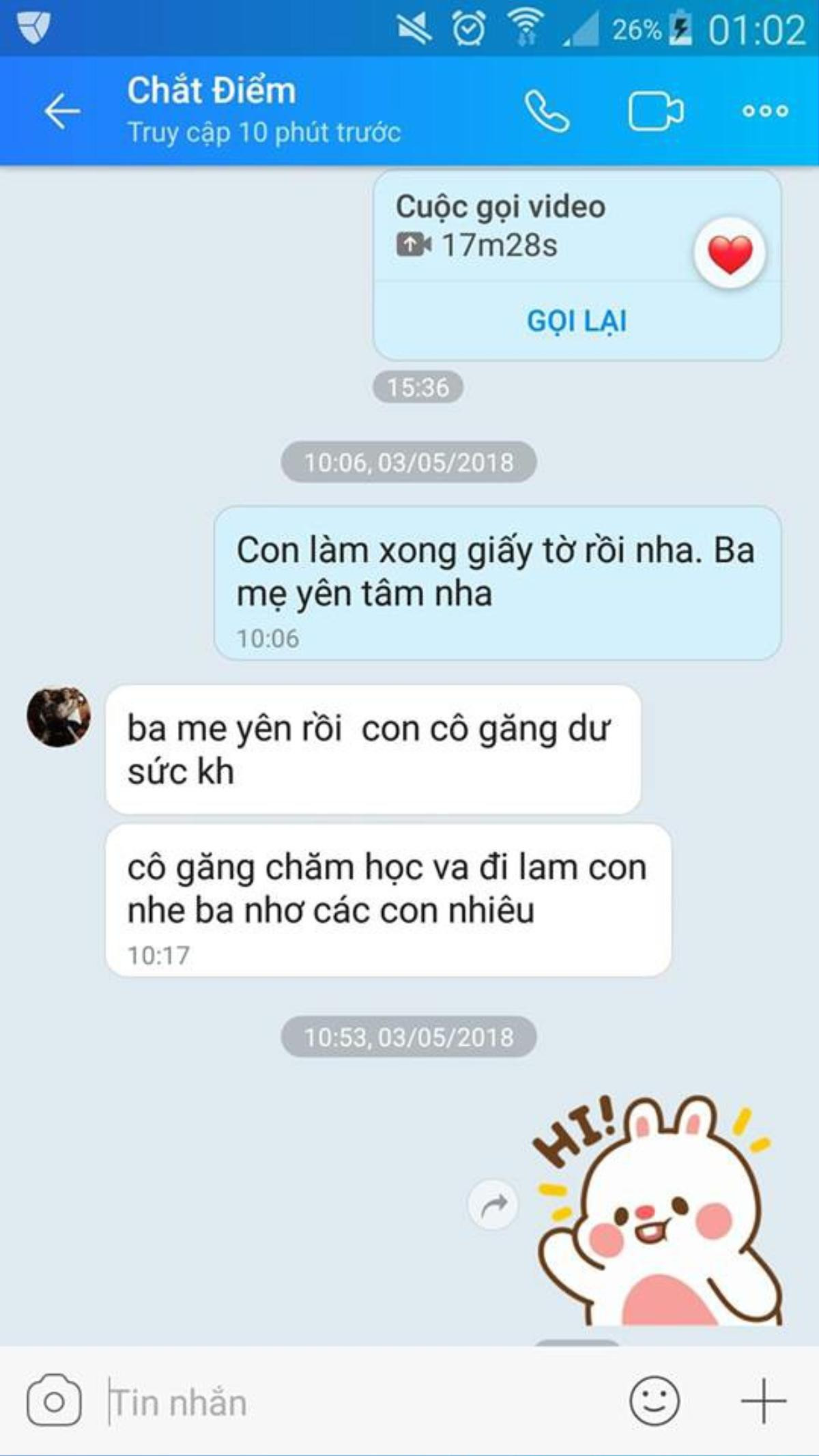 Du học sinh và tin nhắn nhói lòng của người cha: Con có nhớ nhà, nhớ ba mẹ không? Ba mẹ nhớ con quá! Ảnh 3