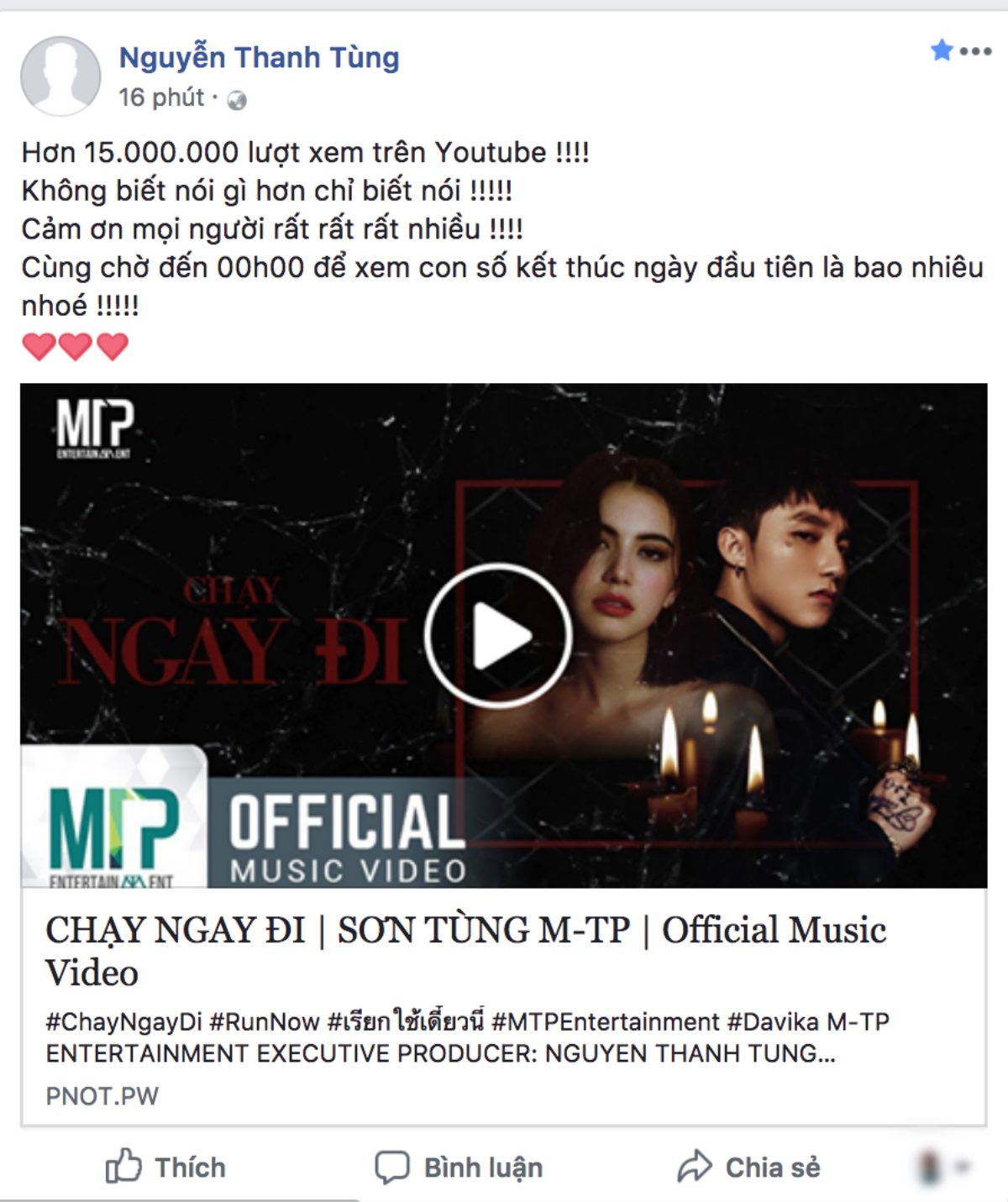 Cập nhật lúc 20h: MV Sơn Tùng đã vượt tất cả sao Kpop, chỉ còn ‘ngọn núi’ BTS Ảnh 2